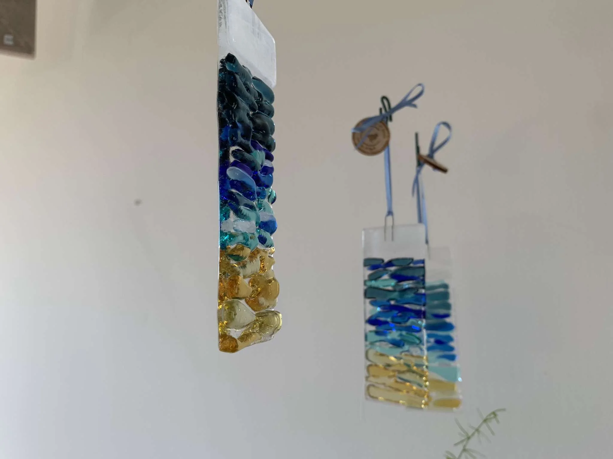 Fused Glass Ocean Wave Suncatcher Decoration - Image 5
