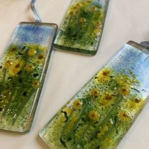 Fused Glass Sunflower Hanger, decoration, suncatcher