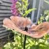 Pink poppy garden stake, sculpture fused glass - Image 4