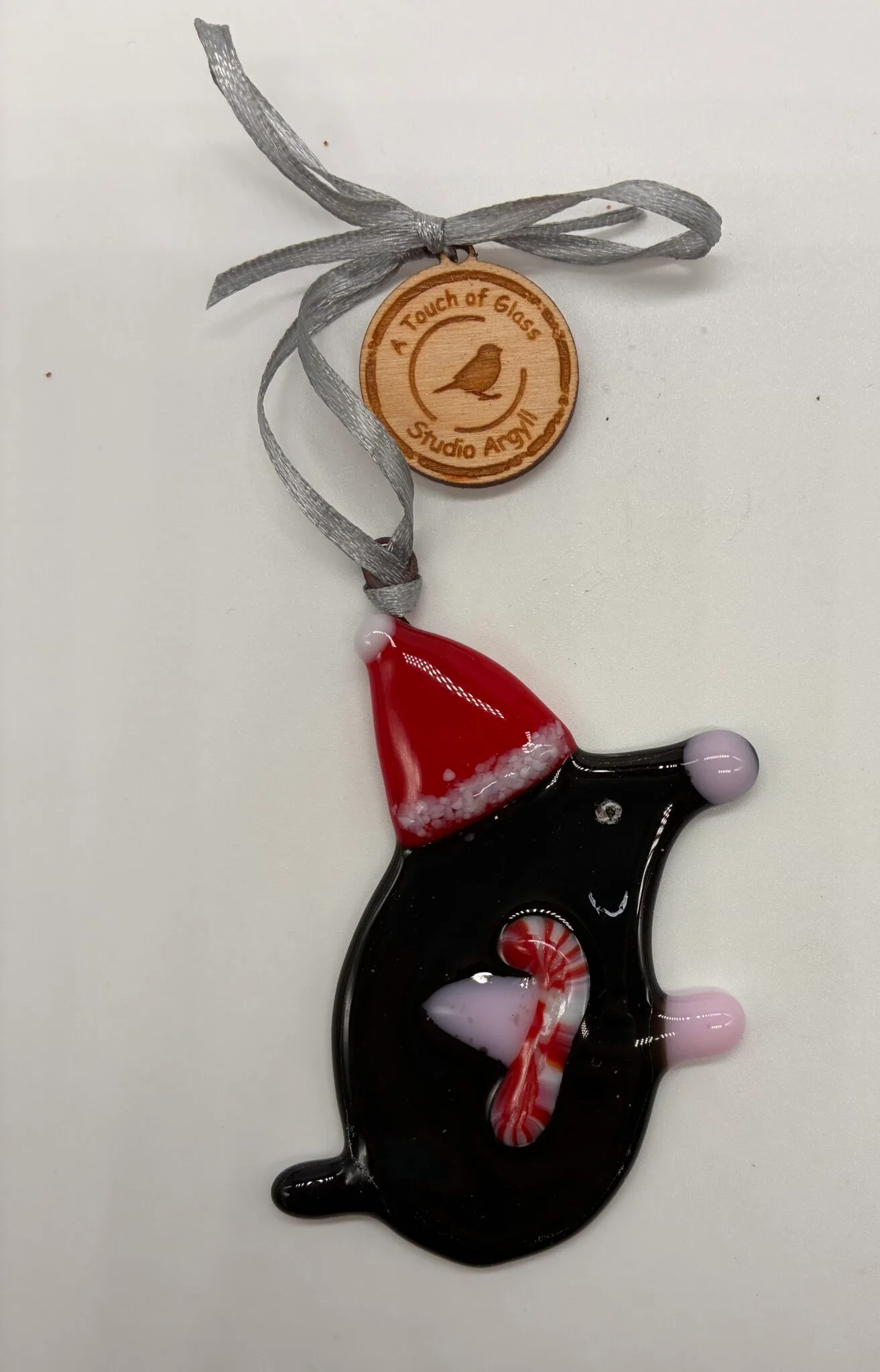 Fused GlassSantas helper , wee mole Decoration, glass ornament, handmade, argyll glass , mole - Image 3